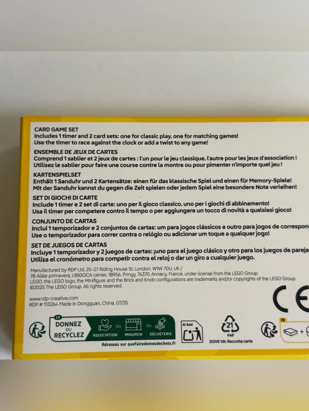 LEGO Card Game Set, Model Number 5010018 Released in 2025